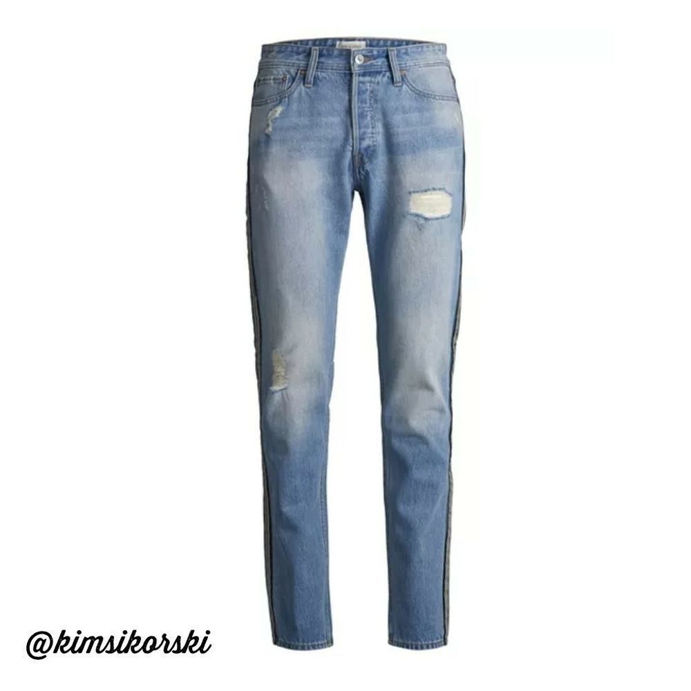 Jack & Jones Fred‎ Tapered Side Stripe Jeans 30x32